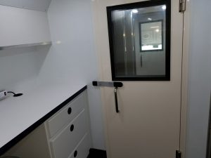 Door to audio testing room