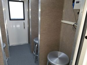 Interior of mobile testing unit
